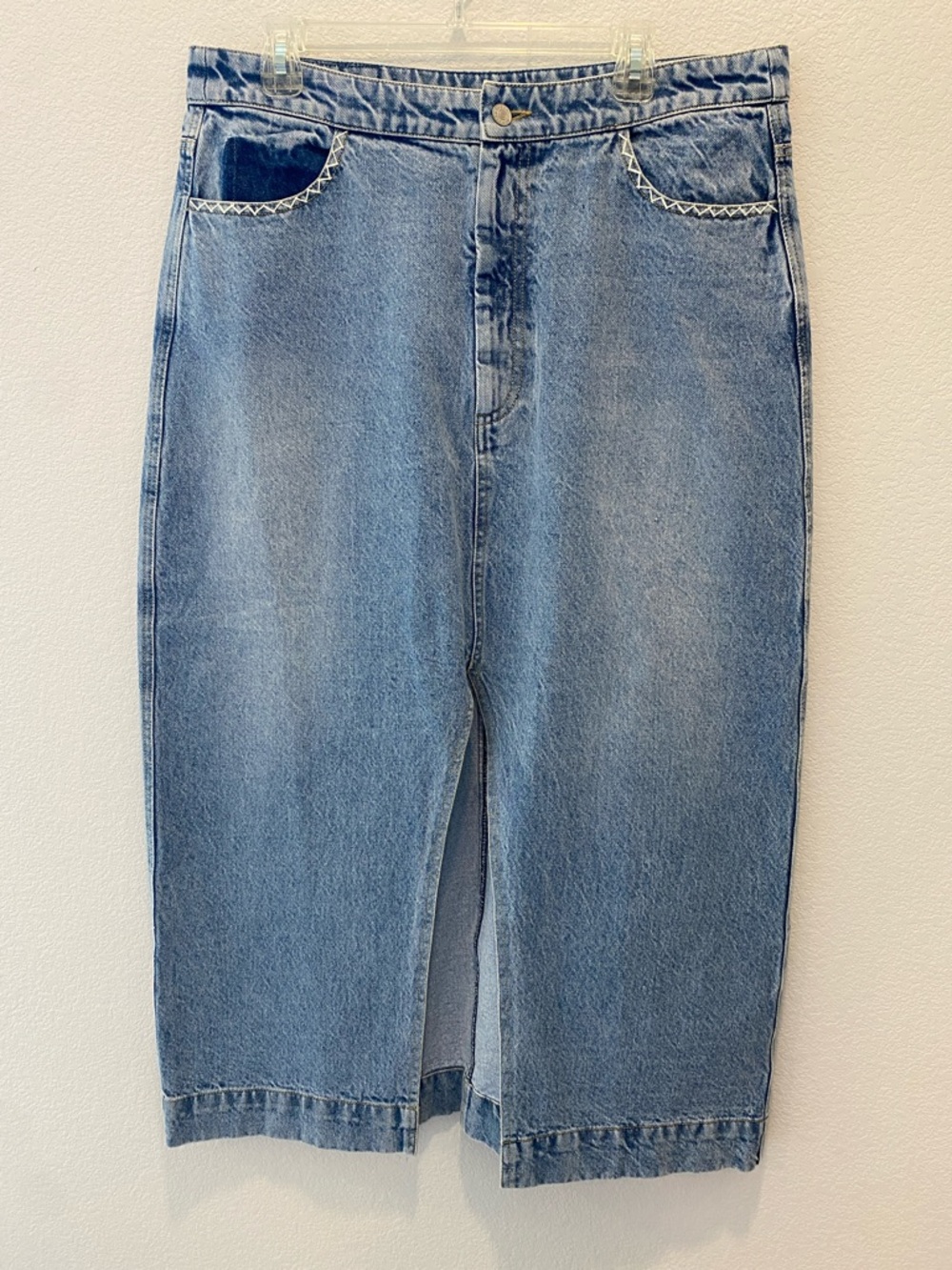 Sea New York | Marion mended denim maxi skirt